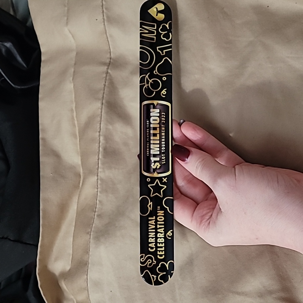 Carnival Celebration Player's Club $1 Million Slot Tournament 2023 Slap Bracelet